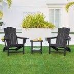 Yaheetech Folding Adirondack Chair with Cup Holder