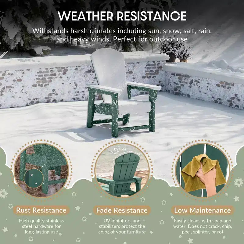 WestinTrends Malibu Kids Outdoor Adirondack Plastic Patio Chair (Set of 2)
