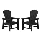 WestinTrends Malibu Kids Outdoor Adirondack Plastic Patio Chair (Set of 2)