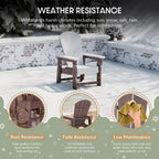 WestinTrends Malibu Sedia da Giardino per Bambini in Plastica per Esterni, Stile Adirondack (Confezione da 4)