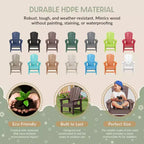 WestinTrends Malibu Sedia da Giardino per Bambini in Plastica per Esterni, Stile Adirondack (Confezione da 4)