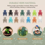 WestinTrends Malibu Sedia da Giardino per Bambini in Plastica per Esterni, Stile Adirondack (Confezione da 4)
