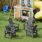 WestinTrends Malibu Sedia da Giardino per Bambini in Plastica per Esterni, Stile Adirondack (Confezione da 4)