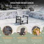 WestinTrends Malibu Sedia da Giardino per Bambini in Plastica per Esterni, Stile Adirondack (Confezione da 4)