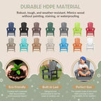 WestinTrends Malibu Sedia da Giardino per Bambini in Plastica per Esterni, Stile Adirondack (Confezione da 4)
