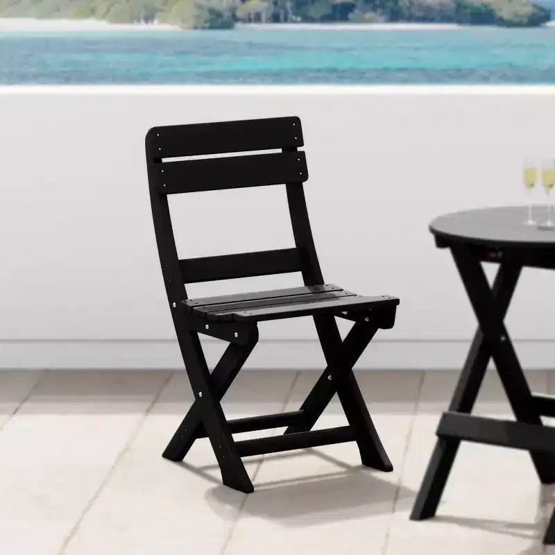 WestinTrends Malibu HDPE Sedia Pieghevole Moderna da Esterno per Patio