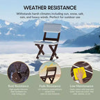 WestinTrends Malibu HDPE Sedia Pieghevole Moderna da Esterno per Patio