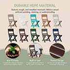 WestinTrends Malibu HDPE Sedia Pieghevole Moderna da Esterno per Patio
