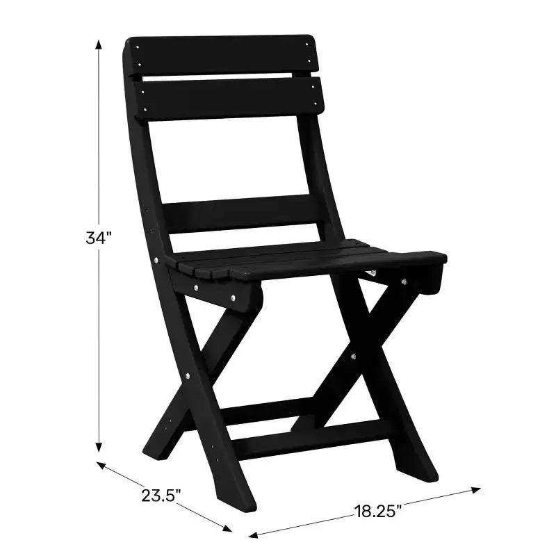 WestinTrends Malibu HDPE Sedia Pieghevole Moderna da Esterno per Patio