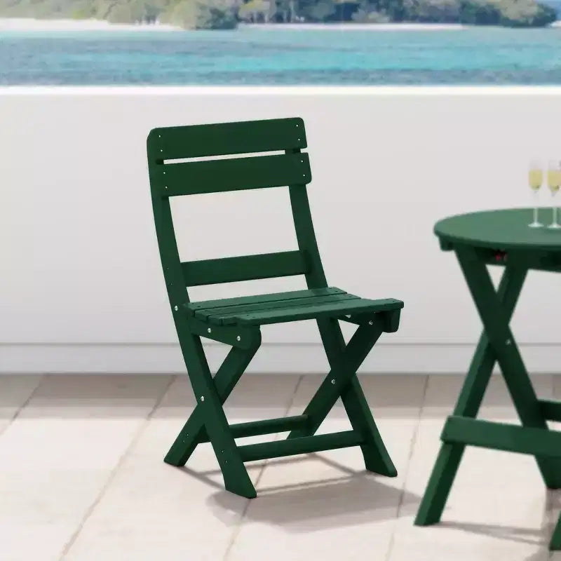 WestinTrends Malibu HDPE Sedia Pieghevole Moderna da Esterno per Patio