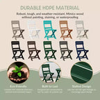 WestinTrends Malibu HDPE Sedia Pieghevole Moderna da Esterno per Patio