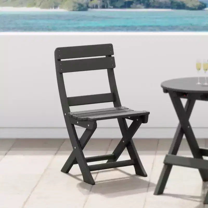 WestinTrends Malibu HDPE Sedia Pieghevole Moderna da Esterno per Patio