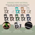 WestinTrends Malibu HDPE Sedia Pieghevole Moderna da Esterno per Patio