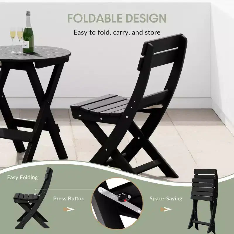 WestinTrends Malibu HDPE Sedia Pieghevole Moderna da Esterno per Patio