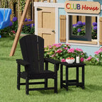 WestinTrends Malibu Set Sedia Adirondack per Bambini da Esterno in HDPE a 2 Pezzi con Tavolino Quadrato