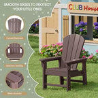 WestinTrends Malibu Set Sedia Adirondack per Bambini da Esterno in HDPE a 2 Pezzi con Tavolino Quadrato