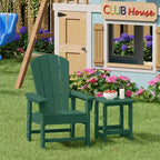 WestinTrends Malibu Set Sedia Adirondack per Bambini da Esterno in HDPE a 2 Pezzi con Tavolino Quadrato
