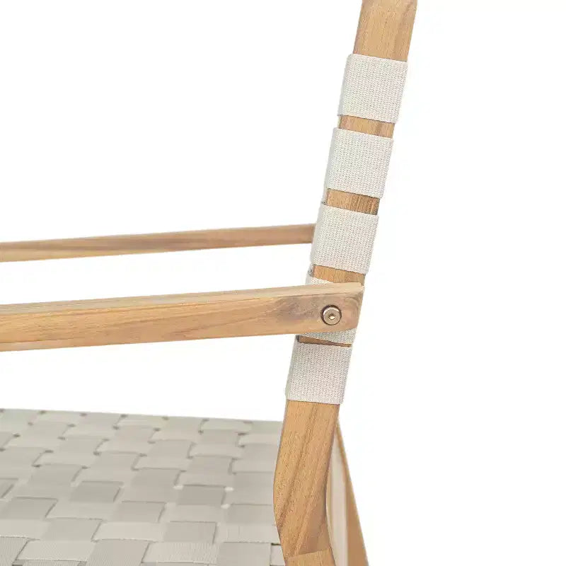 Christopher Knight Home Annette - Sedia da esterni rustica in legno di acacia e corda intrecciata (set da 2)