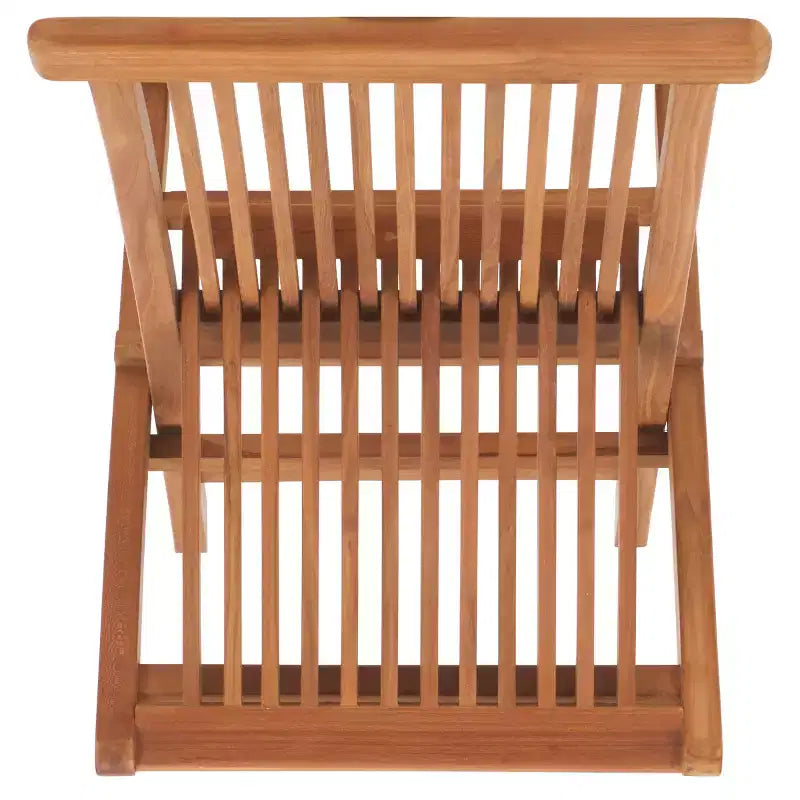 Holly Solid Teak Folding Chair Indoor/Outdoor (Set of 2) - PAT6503 - Natural - Safavieh