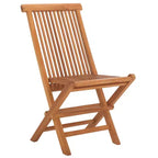 Holly Solid Teak Folding Chair Indoor/Outdoor (Set of 2) - PAT6503 - Natural - Safavieh