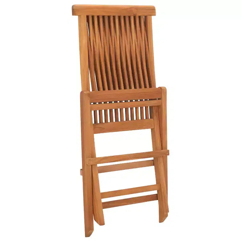 Holly Solid Teak Folding Chair Indoor/Outdoor (Set of 2) - PAT6503 - Natural - Safavieh