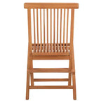Holly Solid Teak Folding Chair Indoor/Outdoor (Set of 2) - PAT6503 - Natural - Safavieh