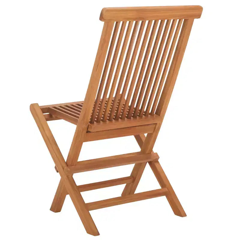 Holly Solid Teak Folding Chair Indoor/Outdoor (Set of 2) - PAT6503 - Natural - Safavieh
