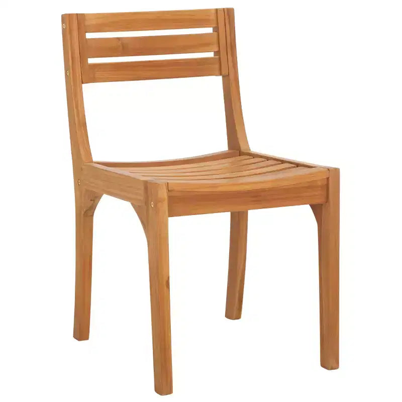 Anna Solid Teak Chair Indoor/Outdoor (Set of 2) - PAT6502 - Natural - Safavieh