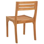 Anna Solid Teak Chair Indoor/Outdoor (Set of 2) - PAT6502 - Natural - Safavieh