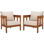 Owen Patio Chair Indoor/Outdoor (Set of 2) - PAT7085 - Natural/Taupe - Safavieh
