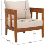 Sedia da giardino Owen per interni/esterni (Set di 2) - PAT7085 - Naturale/Tortora - Safavieh
