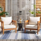 Sedia da giardino Owen per interni/esterni (Set di 2) - PAT7085 - Naturale/Tortora - Safavieh
