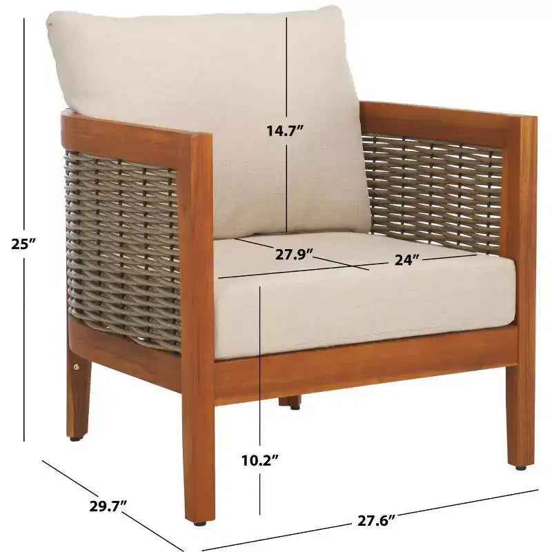 Sedia Amanda da patio per interni/esterni (set da 2) - PAT7089 - Naturale/Tortora - Safavieh