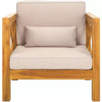 Crewe Chair W/ Cushions Indoor/Outdoor - PAT7323 - Natural/Light Grey - Safavieh