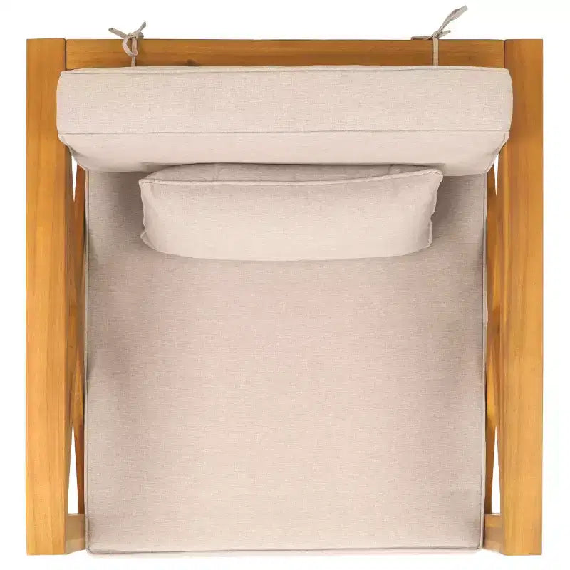 Crewe Chair W/ Cushions Indoor/Outdoor - PAT7323 - Natural/Light Grey - Safavieh