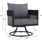Poltrona girevole Harrison per interni/esterni - PAT7743 - Safavieh