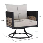 Poltrona girevole Harrison per interni/esterni - PAT7743 - Safavieh