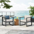 Christopher Knight Home Navan Outdoor Aluminum Club Chair with Cushions