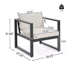Christopher Knight Home Navan Outdoor Aluminum Club Chair with Cushions