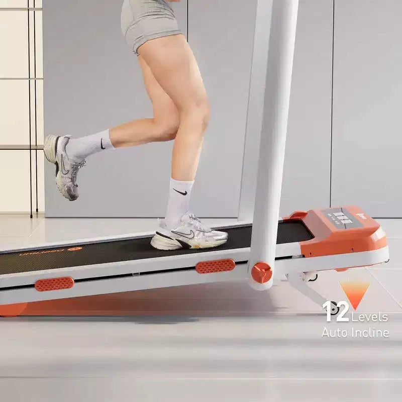 Tapis Roulant Pieghevole DeerRun Z10 Pro Smart 0.6-3.8 MPH 2 in 1 con Inclinazione Automatica del 12%