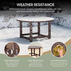 WestinTrends Dylan Set da conversazione da 5 pezzi per patio da esterno con sedia Adirondack in HDPE e tavolino da caffè rotondo