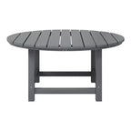 WestinTrends Dylan Set da conversazione da 5 pezzi per patio da esterno con sedia Adirondack in HDPE e tavolino da caffè rotondo