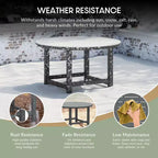 WestinTrends Dylan Set da conversazione da 5 pezzi per patio da esterno con sedia Adirondack in HDPE e tavolino da caffè rotondo