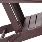 WestinTrends Malibu Set da conversazione da esterno pieghevole a 5 pezzi in HDPE con sedia Adirondack