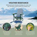 WestinTrends Malibu Set da conversazione da esterno pieghevole a 5 pezzi in HDPE con sedia Adirondack
