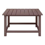 WestinTrends Malibu Set Conversazione da Esterno da 5 Pezzi con Tavolo Quadrato e Sedie Adirondack in HDPE
