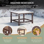 WestinTrends Malibu Set Conversazione da Esterno da 5 Pezzi con Tavolo Quadrato e Sedie Adirondack in HDPE