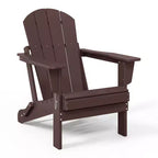 WestinTrends Malibu Set Conversazione da Esterno da 5 Pezzi con Tavolo Quadrato e Sedie Adirondack in HDPE