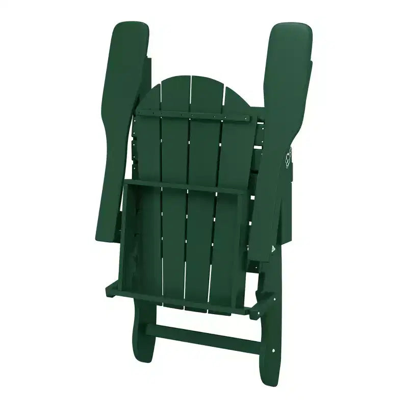 WestinTrends Malibu Set Conversazione da Esterno da 5 Pezzi con Tavolo Quadrato e Sedie Adirondack in HDPE