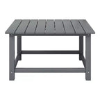WestinTrends Malibu Set Conversazione da Esterno da 5 Pezzi con Tavolo Quadrato e Sedie Adirondack in HDPE